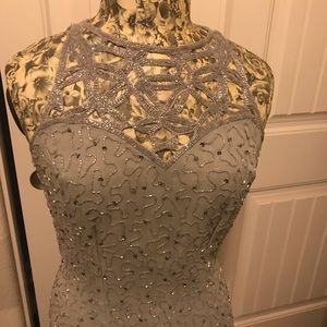 50's Vintage Gray Beaded Sheath - Original Grace